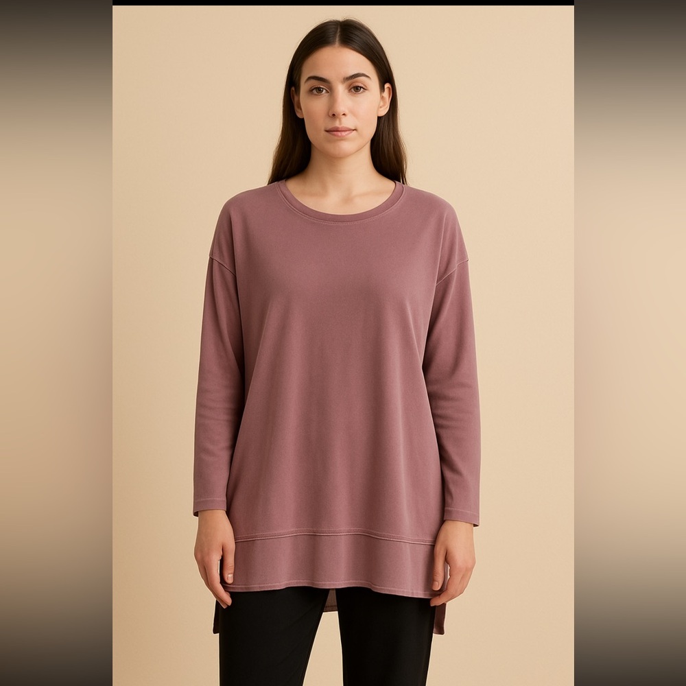MarlaWynne Long Sleeve Velvet Tunic Woman Large Pink Coquette Goblin Soft Girl
